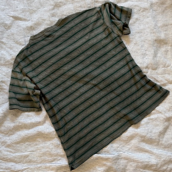 Dr. Collectors NWOT Teddy Forever Stripe Tee, size M, Sun-Faded Olive Army - Picture 7 of 7